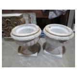 (2) CONCRETE PLANTERS
