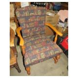 CLOTH COVERED ARM CHAIR
