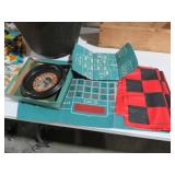 VINTAGE ROULETTE WHEEL & GAME TABLE CLOTHS