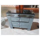 MIRROR COVERED JEWELERY BOX