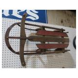 VTG ESKIMO WOOD & METAL SNOW SLED