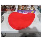 MID CENTURY STYLE RED CERAMIC PLATTER