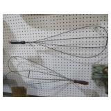 PAIR WOOD HANDLE RUG BEATERS