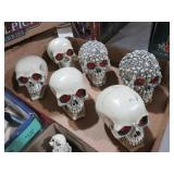 COLLECTION OF SKELTON HEADS