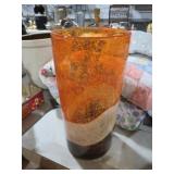 HAND BLOWN ART GLASS HURRICANE VASE