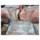 (2) VTG PAUL MASSON ETCHED GLASS CRAFES