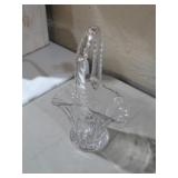 VTG DUNCAN & MILLER ETCHED GLASS BRIDES BASKET