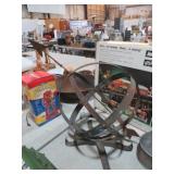 24 INCH VINTAGE METAL ARMILLARY SPHERE