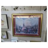 FRAMED ARTIST SIGNED CHURCH STEEPLE PRINT