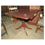 ANTIQUE MAHOGANY PEDESTAL  GAME TABLE