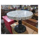 CAST IRON BASE PEDESTAL NEWSPAPER TOP  TBL