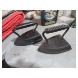 PAIR CAST IRON SAD IRONS