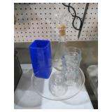 CAKE STAND & NICE GLASSWARE