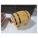 WOOD KEG BARREL WITH SPOUT