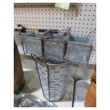 (2) PC GALVENIZED BASKET & TUB