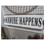 METAL MANURE HAPPENS SIGN