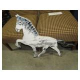 WOOD CARVED & PAINTED HORSE