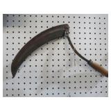 VTG WOOD HANDLE SICKLE