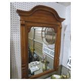 HANGING FRAMED WOOD WALL MIRROR