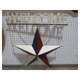 BIG METAL WELCOME SIGN W/ STAR