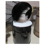 VTG LADIES HAT W/ VINYL HAT BOX & DISPLAY