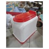 VINTAGE WHITE & RED PITCHER