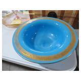 11 INCH CAMBRIDGE GLASS AZURITE BOWL