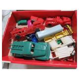 COLLECTION OG OLD TOY TRUCKS 7 CARS