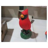 PAINTED CARDINAL GARDEN STATUE