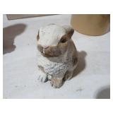 PAINTED BUNNY GARDEN FIGURE