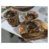 (3) HAND MADE WOOD BOWLS