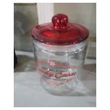NORTH POLES CANDY CANES GLASS JAR