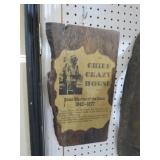 CHIEF CRAZY HORSE SIGN ON WOOD BOARD
