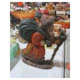 VINTAGE FATHER CHRISTMAS CAST IRON DOOR STOP