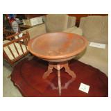 WOOD DOUGH BOWL ON STAND