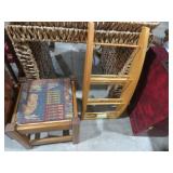 WALL RACK & FOOT STOOL