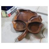 17X13 TEAK WOOD LEAF BOWL