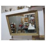 GOLD ORNATE FRAMED WALL MIRROR