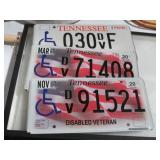 (3) DISABLED VETERAN PLATES