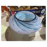 SIGNED ART GLASS VASE/ BOWL
