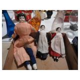 (3) VTG PORCELAIN DOLLS