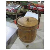 WOOD FIRKIN SUGAR BUCKET