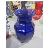 COBALT BLUE GLASS VASE