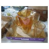 HAZEL ATLAS STYLE PITCHER& GLASSES