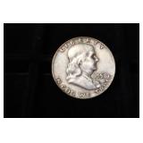 1958 D FRANKLIN HALF DOLLAR 90%