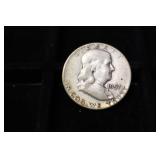1957 P FRANKLIN HALF DOLLAR 90%