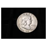 1954 S FRANKLIN HALF DOLLAR 90%