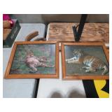(2) FRAMED TIGER & LEOPARD PRINTS