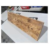 NICE WOOD WALL SHELF WITH METAL BRACKETS