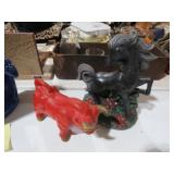 MID CENTURY BULL & HORSE FIGURES